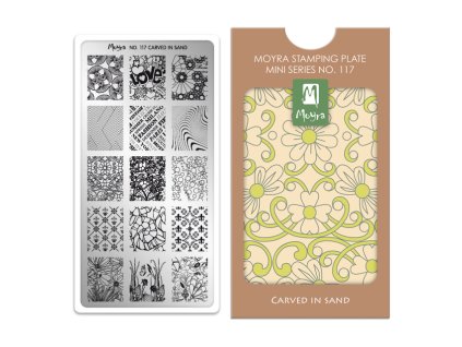 Moyra Stamping Mini platňa na pečiatkovanie č. 117