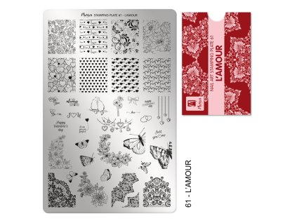 Moyra Stamping Platňa na pečiatkovanie č. 61 L´amour