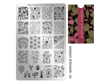 Moyra Stamping Platňa na pečiatkovanie č. 63 Baroque garden