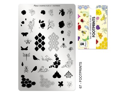 Moyra Stamping Platňa na pečiatkovanie č. 67 Footprints