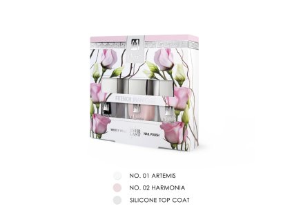 Moyra Everlast sada lakov Francúzska manikúra 3x7ml