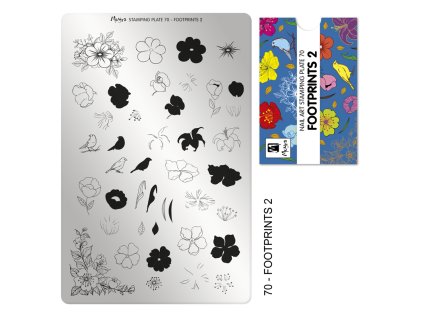 Moyra Stamping Platňa na pečiatkovanie č. 70 Footprints 2
