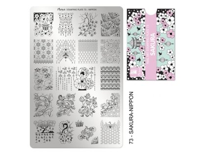 Moyra Stamping Platňa na pečiatkovanie č. 73 Sakura-Nippon