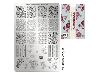 Moyra Stamping Platňa na pečiatkovanie č. 74 Romantique