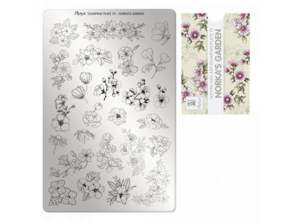 Moyra Stamping Platňa na pečiatkovanie č. 75 Norka´s garden