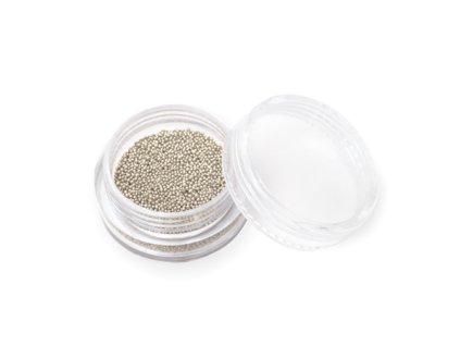 Moyra ozdobné perličky 0,4mm 5g - Silver 04