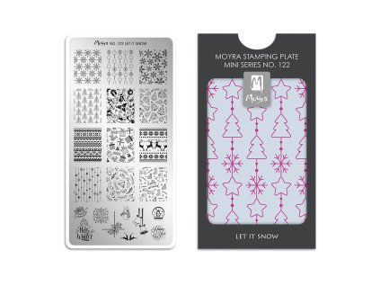 Moyra Stamping Mini platňa na pečiatkovanie č. 122 Let it snow