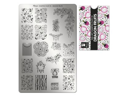 Moyra Stamping Platňa na pečiatkovanie č. 90 Dragon fruits