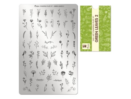 Moyra Stamping Platňa na pečiatkovanie č. 97 Green leaves 2