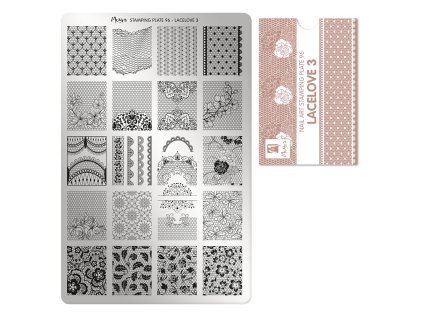 Moyra Stamping Platňa na pečiatkovanie č. 96 Lacelove 3