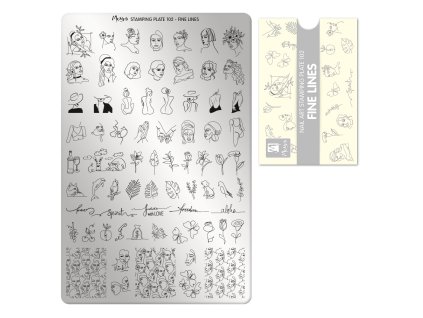 Moyra Stamping Platňa na pečiatkovanie č. 102 Fine Lines