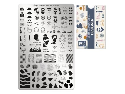 Moyra Stamping Platňa na pečiatkovanie č. 103 Designer