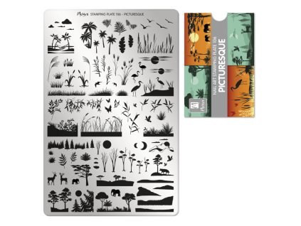 Moyra Stamping Platňa na pečiatkovanie č. 106 Picturesque
