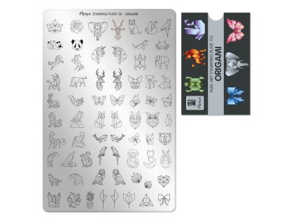 Moyra Stamping Platňa na pečiatkovanie č. 115 Origami