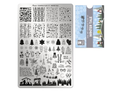 Moyra Stamping Platňa na pečiatkovanie č. 117 Winter Tale