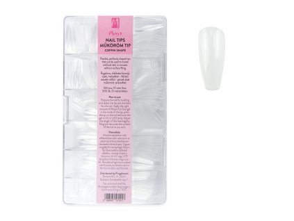 Moyra Full Cover Gel Tips, Coffin shape 500ks