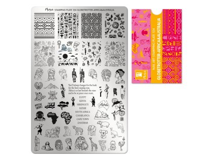Moyra Stamping Platňa na pečiatkovanie č. 124 Globetrotter - Africa&Australia