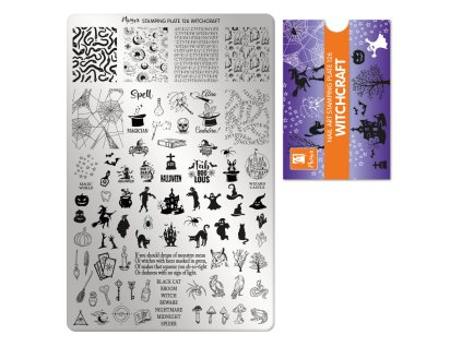 Moyra Stamping Platňa na pečiatkovanie č. 126 Witchcraft