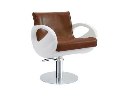 Lady Stella Štýlové kadernícke, hydraulické kreslo SX-635A S212 Brown n white