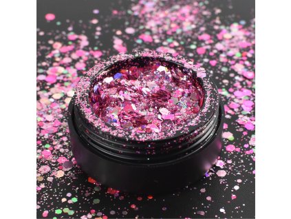 Moyra Holo Glitter Mix - 20 Dark Rose