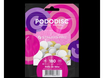 Staleks Brúsne papiere Pododisc 20mm PDFS-20-180 biele