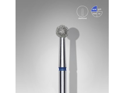 Staleks Diamantový brúsny nadstavec - “ball” blue 4mm - FA01B040