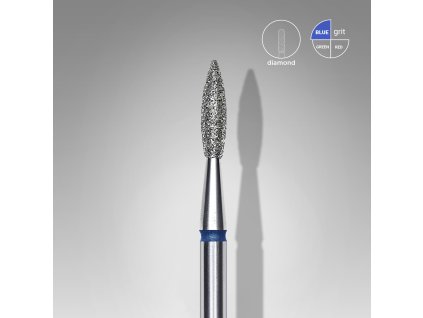 Staleks Diamantový brúsny nadstavec špicatý - “flame” blue - FA11B021/8