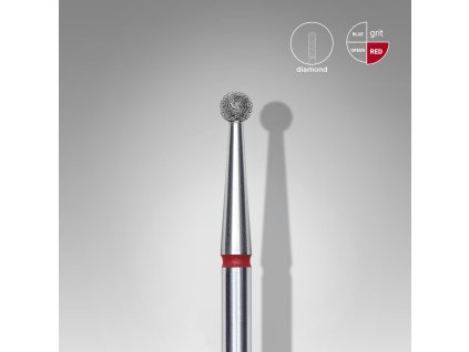 Staleks Diamantový brúsny nadstavec - “ball” red 2,5mm - FA01R025