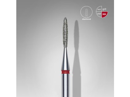 Staleks Diamantový brúsny nadstavec - “flame” red - FA10R014/8