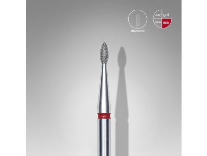 Staleks Diamantový brúsny nadstavec - “drop” red 1,6mm/4mm - FA40R016/4
