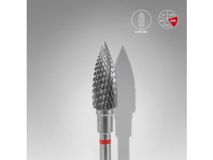 Staleks Karbidový brúsny nadstavec - “flame” red - FT10R050/13.5