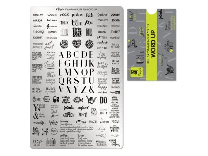 Moyra Stamping Platňa na pečiatkovanie č. 129 Word up