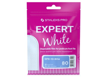 Staleks Expert Jednorázové pilníky na päty DFE-10-80 biele