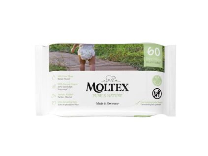 EKO vlhčené obrúsky Moltex Pure & Nature na báze vody 60ks
