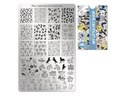 Moyra Stamping Platňa na pečiatkovanie č. 142 My little pet shop