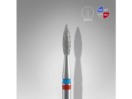 Staleks Diamantový brúsny nadstavec špicatý - “flame” red - FA11R021/8