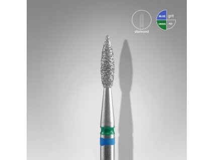 Staleks Diamantový brúsny nadstavec špicatý - “flame” blue - FA11B021/8