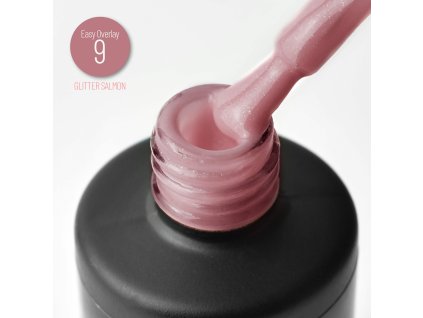Moyra Bottle Easy Overlay UV gél č. 09 Glitter Salmon