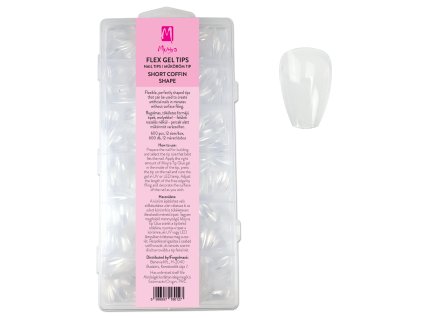 Moyra Flex Gel nail tips 600ks - Short Coffin Shape
