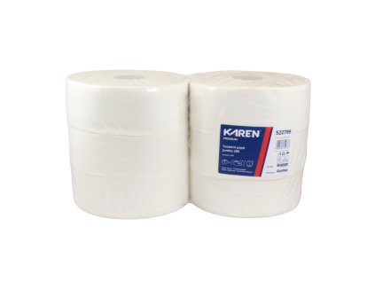 Toaletný papier KAREN JUMBO Ø 25 cm, 265m, 2vrst. (6ks)