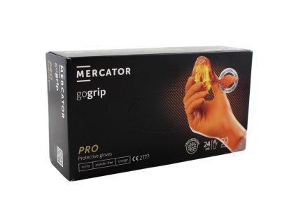 Nitrilové ochranné rukavice oranžové Mercator gogrip–XXL 50ks