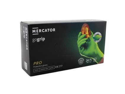 Nitrilové ochranné rukavice zelené Mercator gogrip PRO – M 50ks