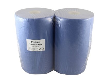 Priemyselná papierová utierka modrá, 2vrst., 180 m 2ks