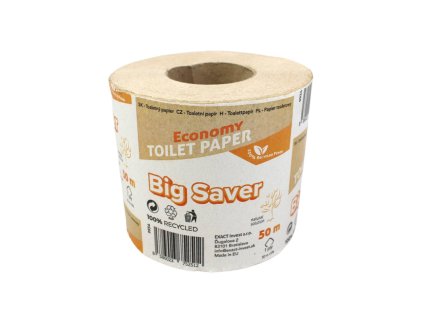 Toaletný papier Big Saver Economy 50 m 1-vrstvový (1ks)