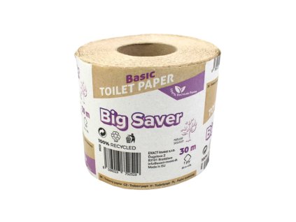Toaletný papier Big Saver Basic 30 m 1-vrstvový (1ks)