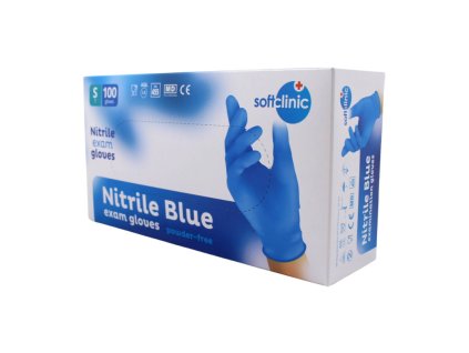 Nitrilové rukavice jednorázové SOFTCLINIC modré S 100ks