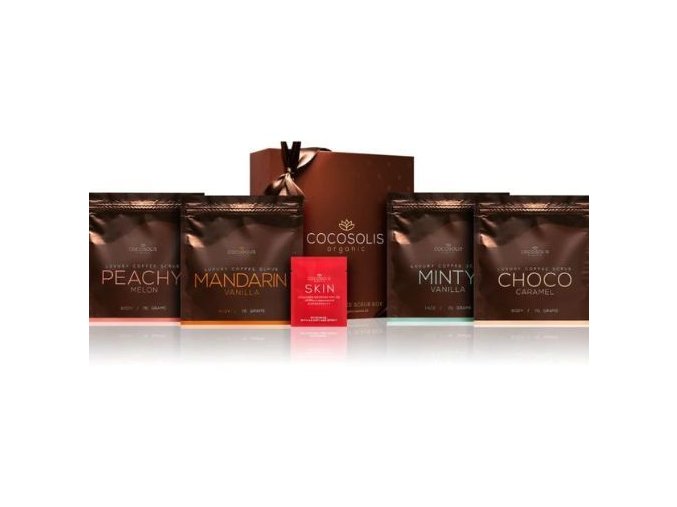 Balenie luxusných kávových peelingov Cocosolis Organic 280g