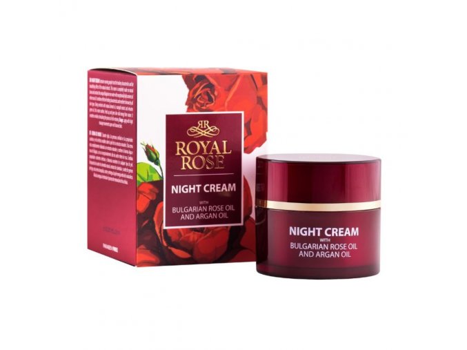 Nočný krém s ružovým a argánovým olejom Royal Rose 50 ml