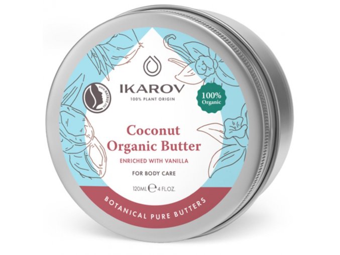 Bio kokosové maslo s vanilkou 100 % prírodné  Ikarov 120 ml