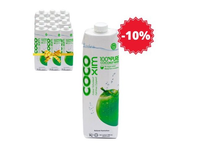 XL balenie - Kokosová voda 100 % Pure COCOXIM 12x1000 ml